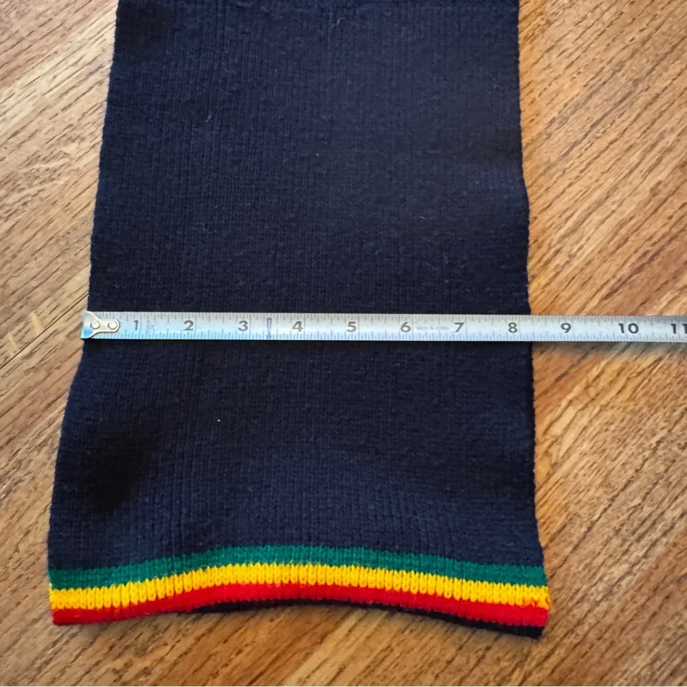 Vintage Haile Selassie Knit Scarf - Rasta/Reggae- Memorabilia: Red, Gold, Green